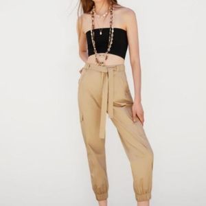 Zara beige cargo pants